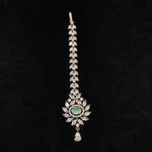 Zircon/AD Mint Green Maang Tikka 15297-2444