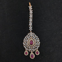 Zircon/AD Ruby Maang Tikka 12402-8828