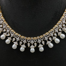 Round Neck Zircon/AD Necklace Set 6015-68
