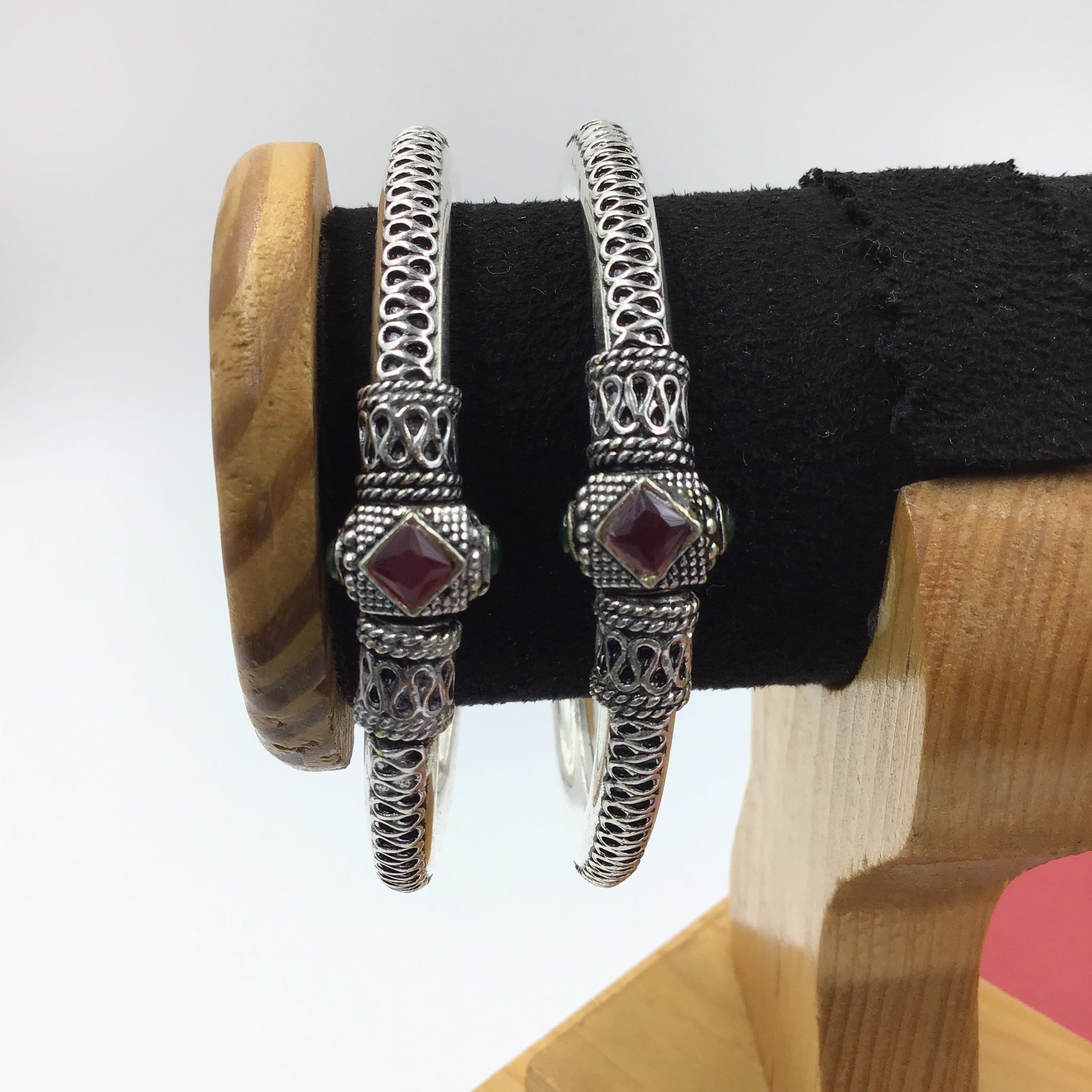 Pure Silver Oxidised Bangles 7870-20