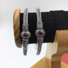 Ruby Green Pure Silver Bangles 8537-2427