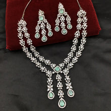 Round Neck Zircon/AD Necklace Set 10803-69