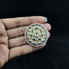 Big Round Kundan Tops/Studs 12967-9611