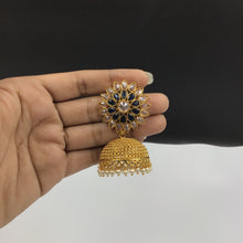 Blue Polki Gold Jhumki 3503-7568