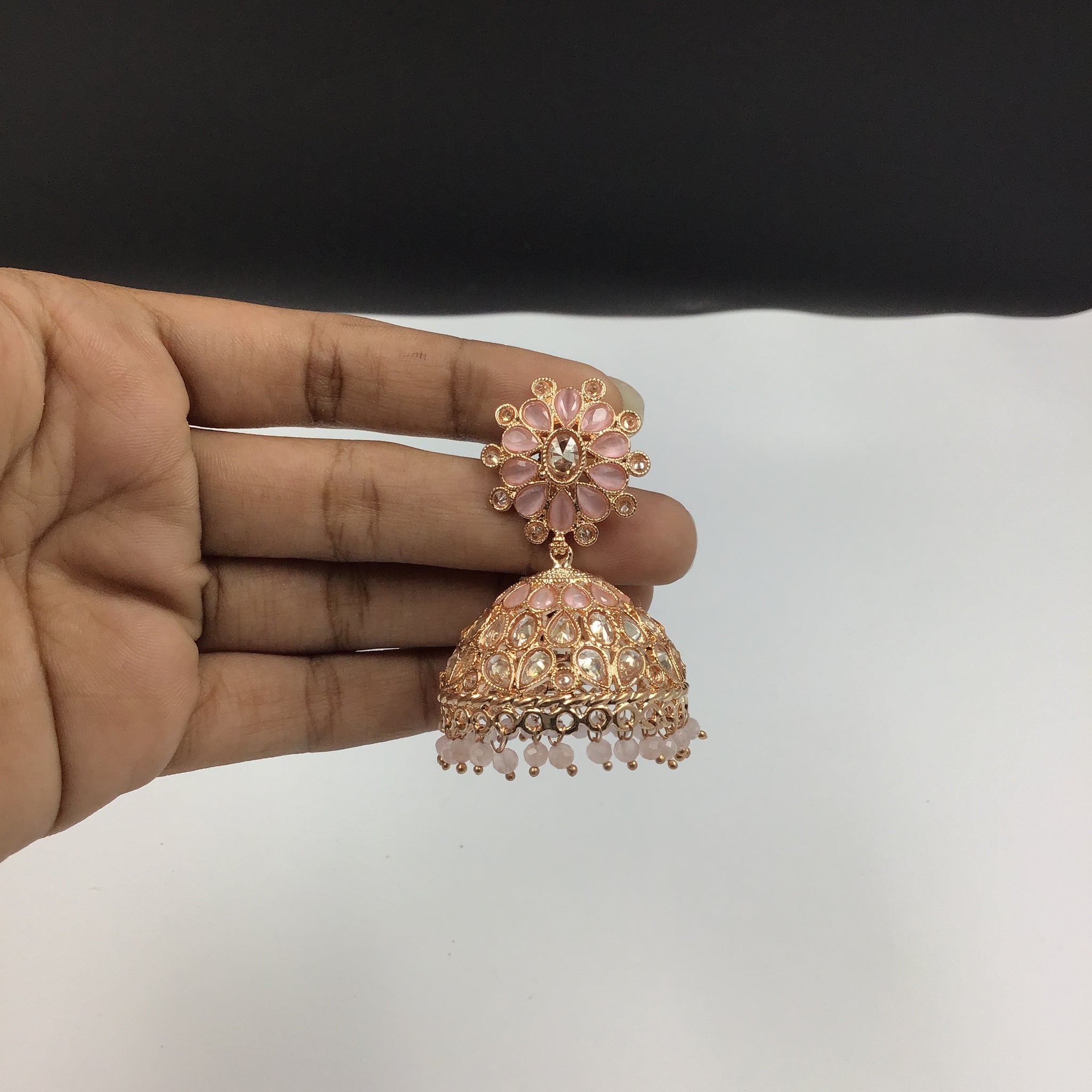 Pink Gold Look Earring