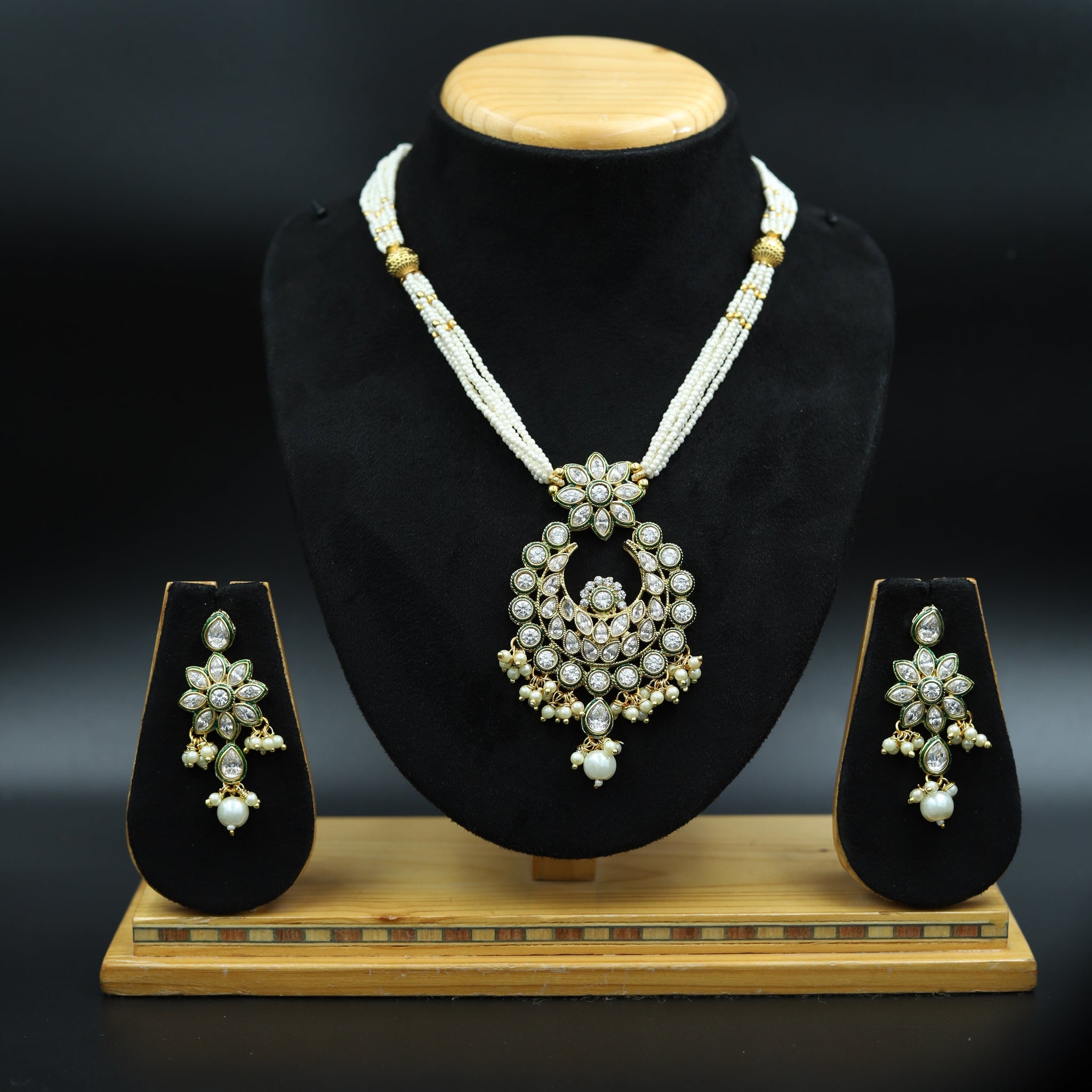 Medium Polki Pendant Set 7717-21