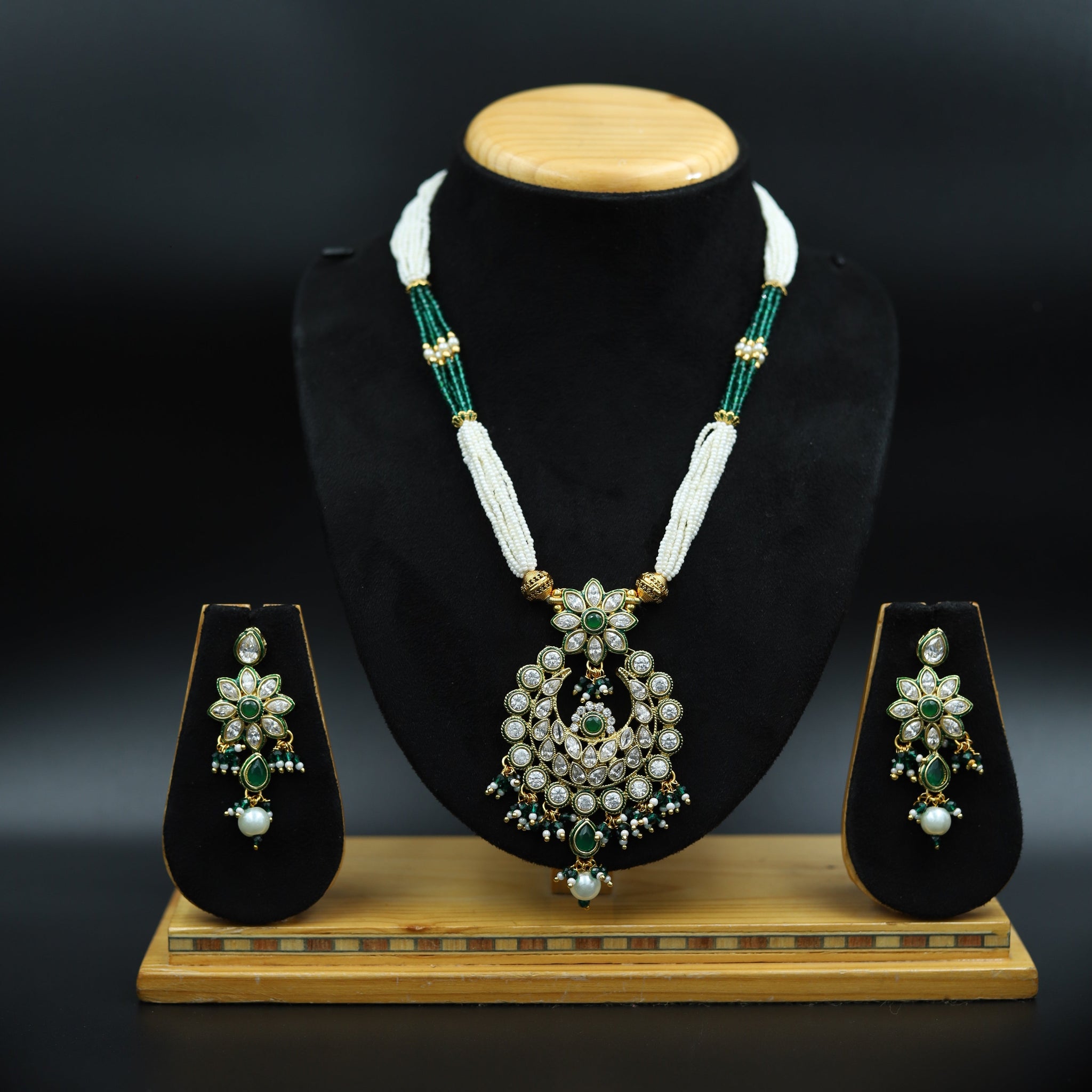 Medium Polki Pendant Set 7717-21