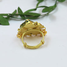Adjustable Pachhi Kundan Ring 22509-99