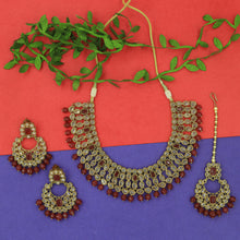 Ruby Antique Necklace Set 18142-5324