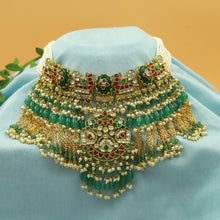 Round Neck Pachhi Kundan Necklace Set 22518-99