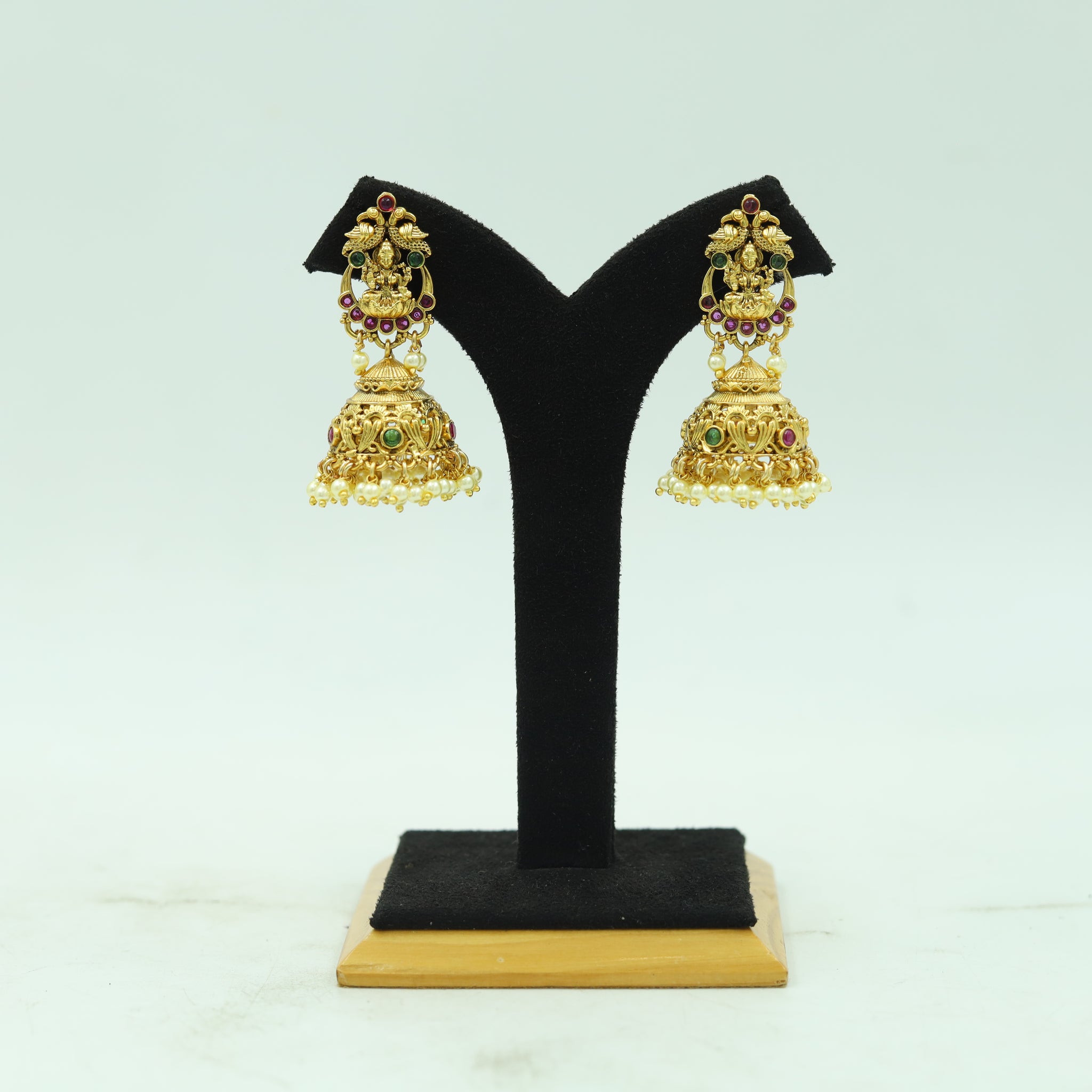 Jhumki Temple Earring 16678-33