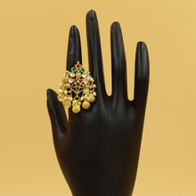 Adjustable Pachhi Kundan Ring 22510-99