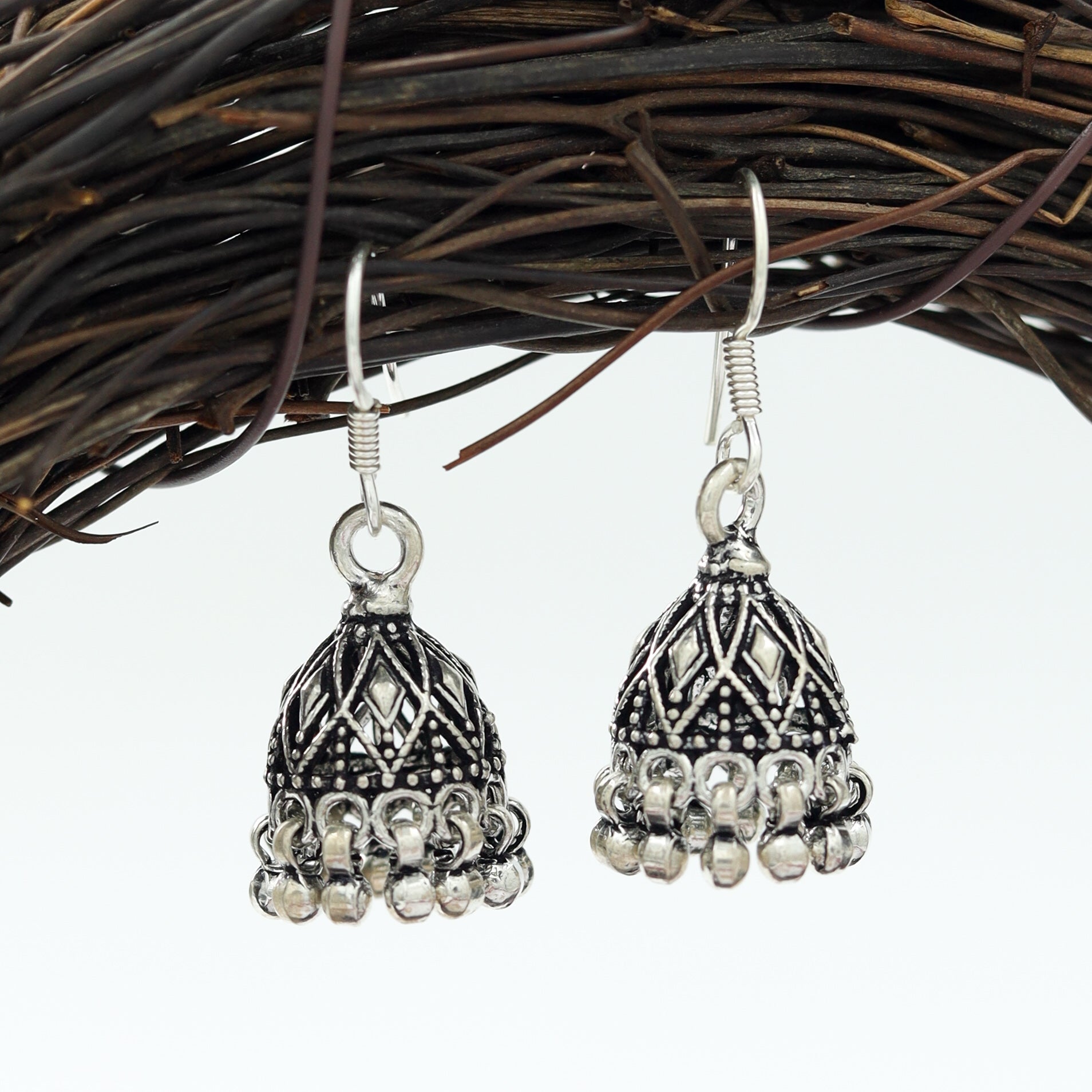 Pure Silver 925 Hallmarked Jhumki 10878-20