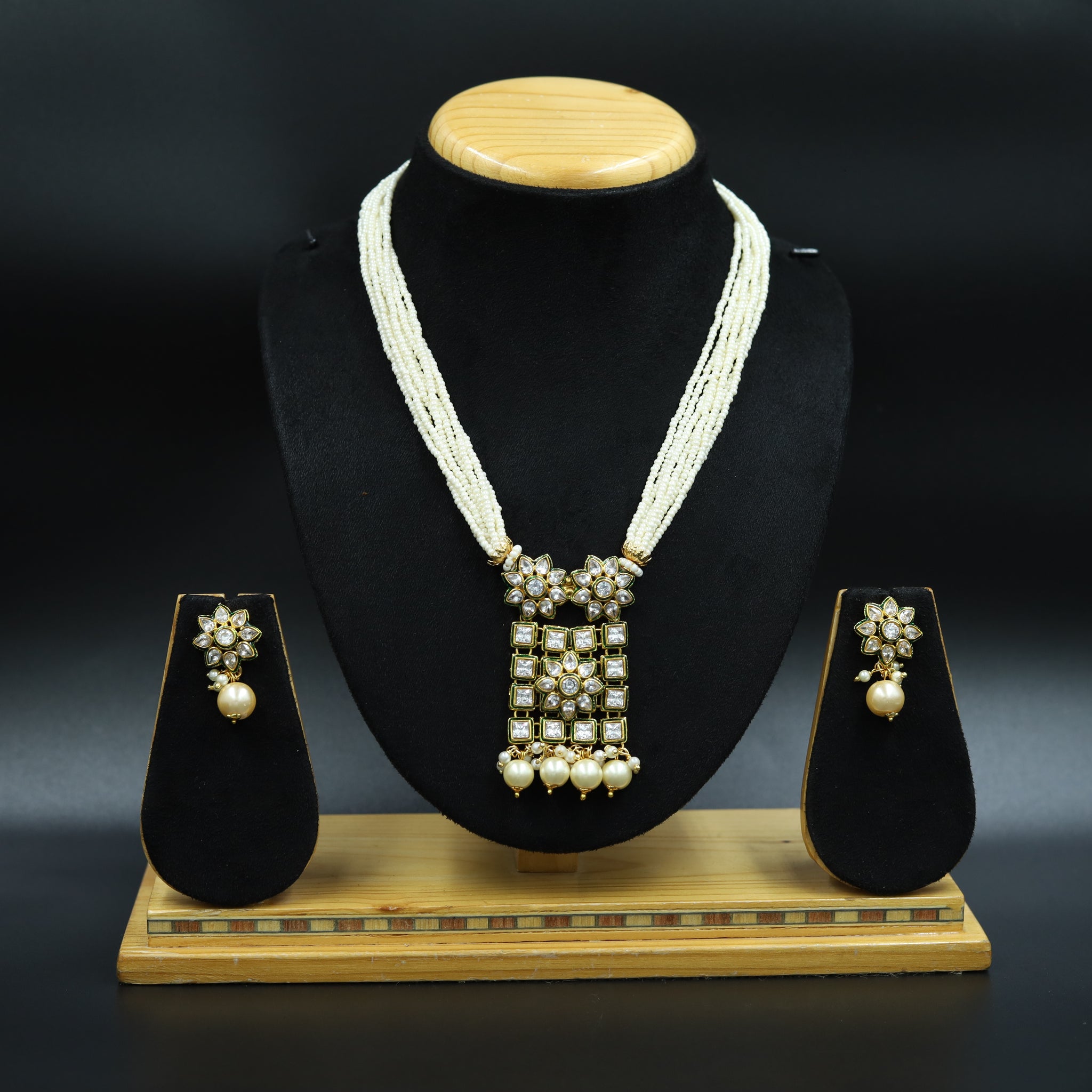 Medium Polki Pendant Set 7719-21