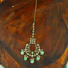 Mehandi Polish Mint Green Necklace Choker Set 14330-1420