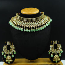 Mehandi Polish Mint Green Necklace Choker Set 14330-1420