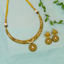 V Neck Antique Necklace Set 20724-28