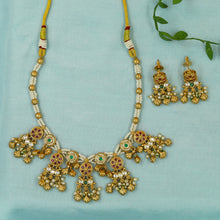 Round Neck Pearl Antique Necklace Set 21547-94