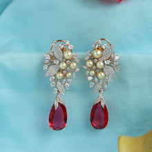 Rose Gold Polish Zircon/AD Earring 6693-69