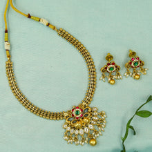 V Neck Antique Necklace Set 22351-21