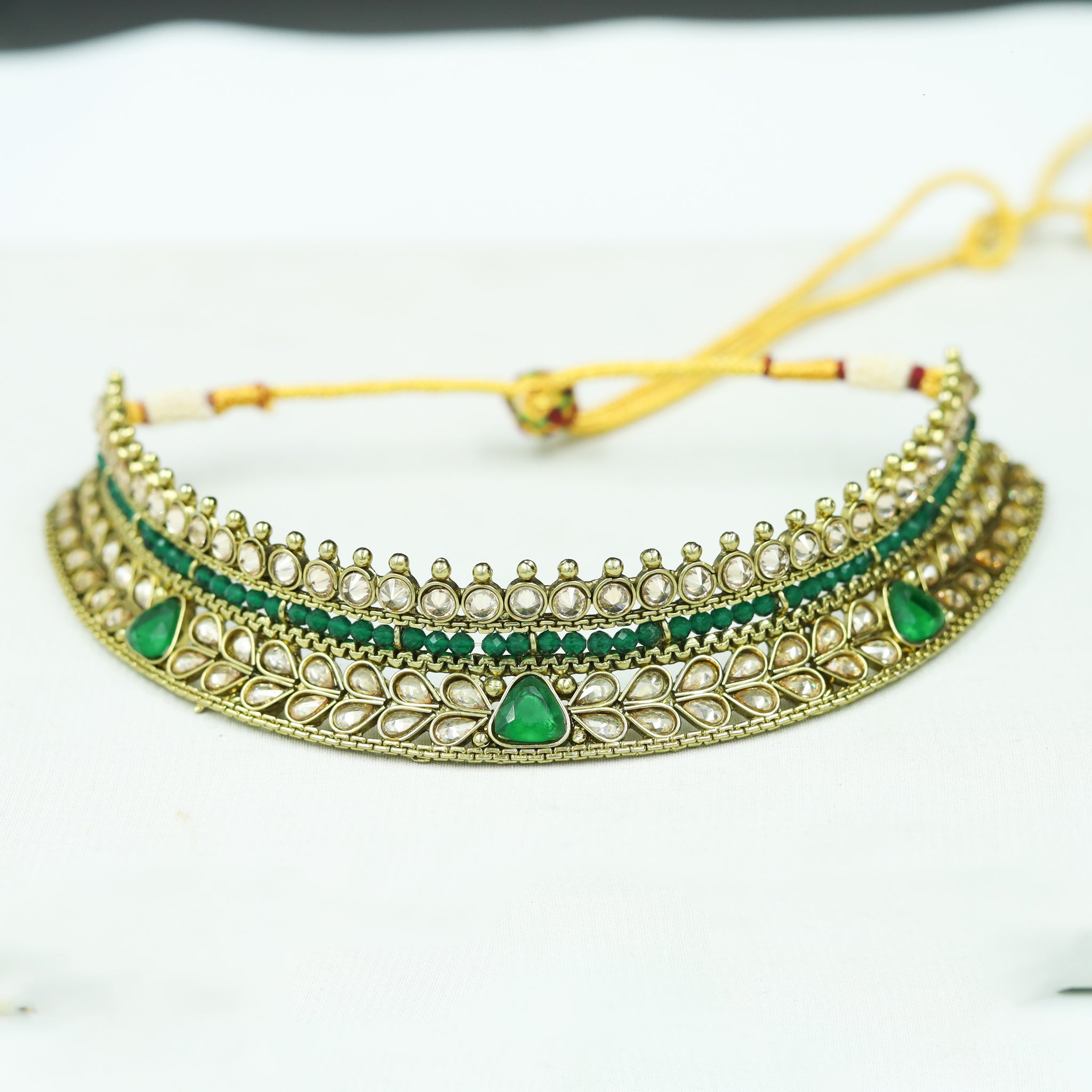 Green Antique Necklace Set 12692-9232