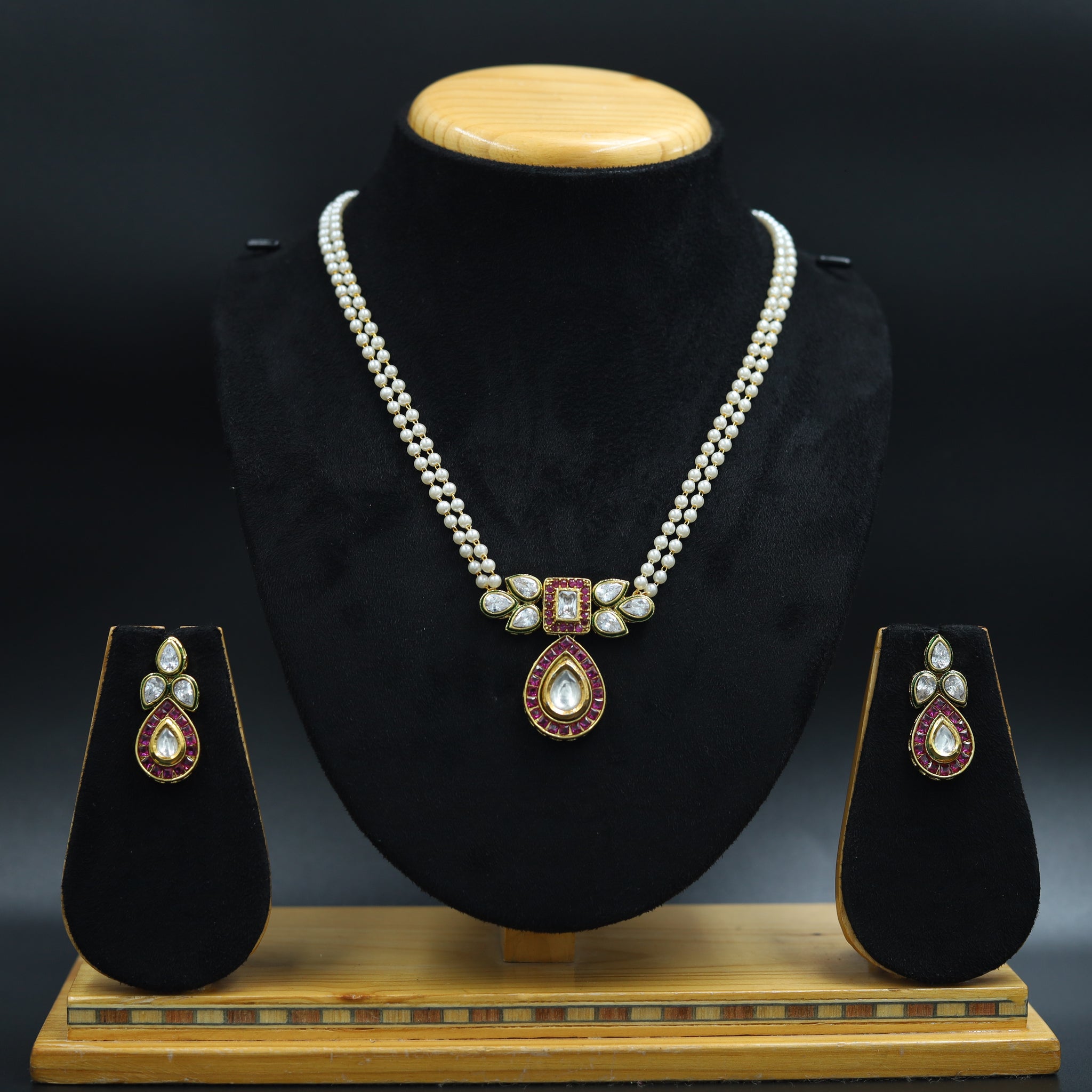 Light Polki Pendant Set 7762-21