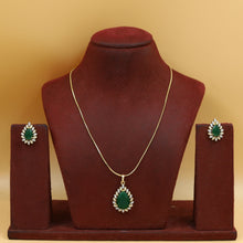 Stylish Zircon/AD Pendant Set 20470-31
