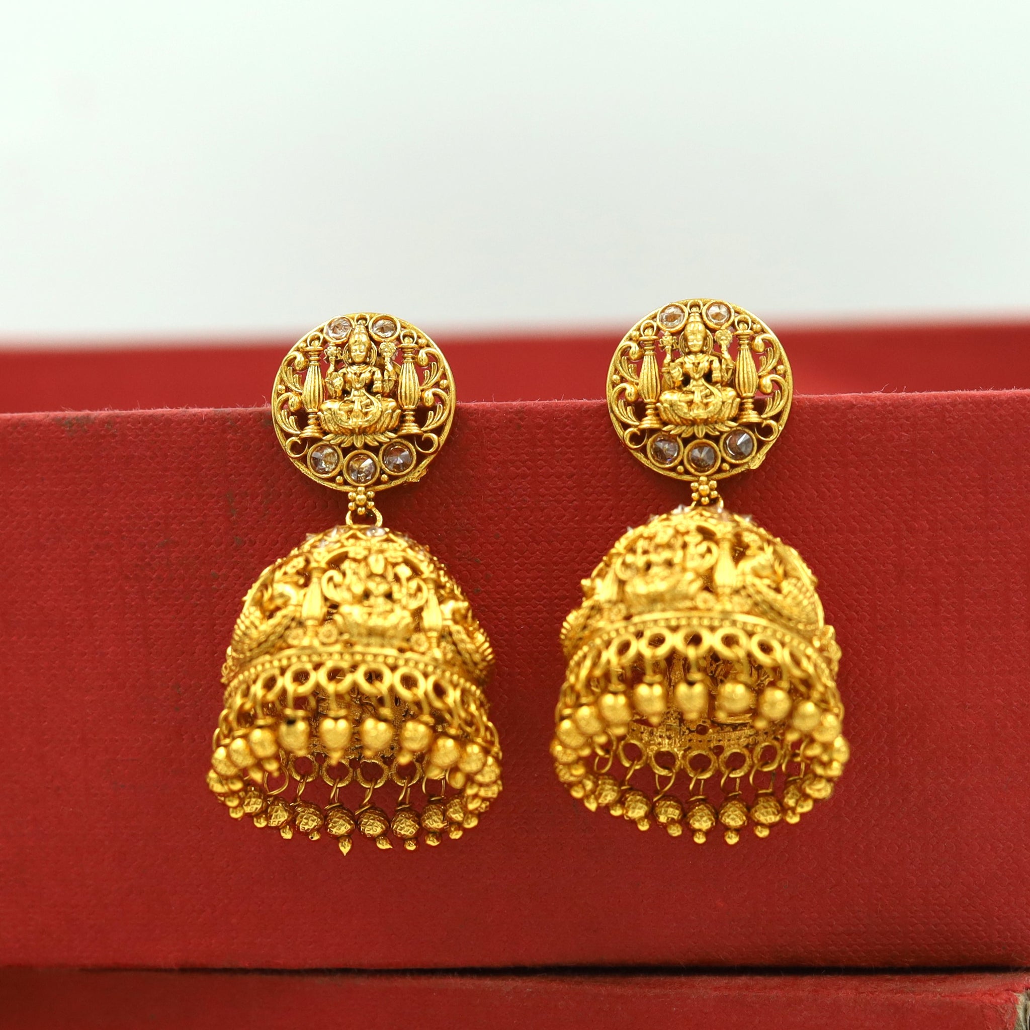 Jhumki Temple Earring 16690-33