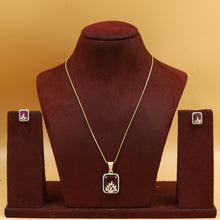 Stylish Zircon/AD Pendant Set 20469-31