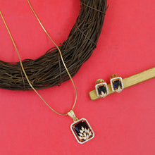 Stylish Zircon/AD Pendant Set 20469-31