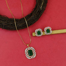 Stylish Zircon/AD Pendant Set 20466-31