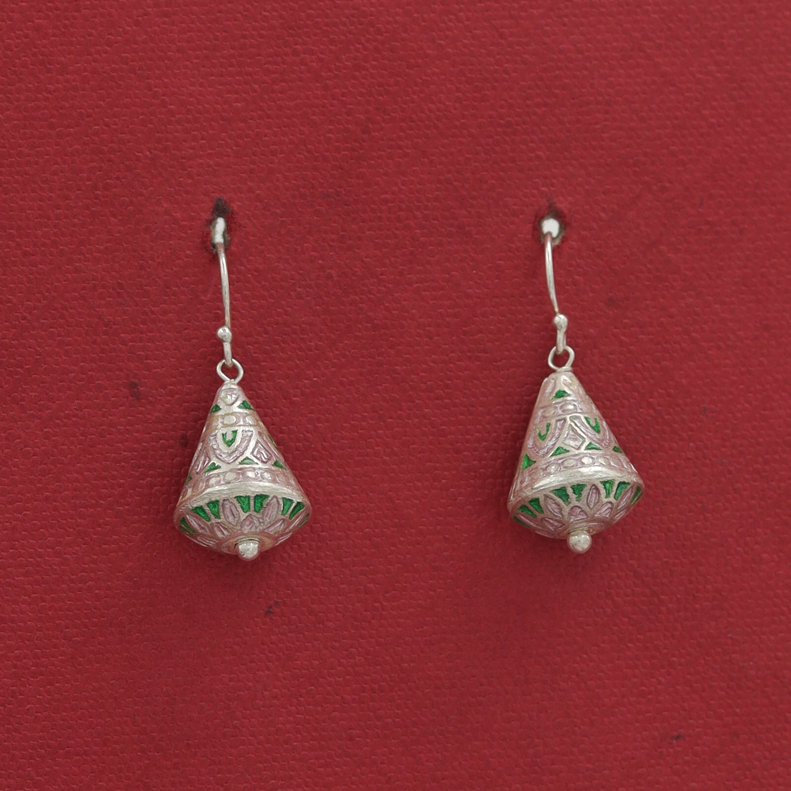 Pure Silver Meenakari Earring 14916-2058