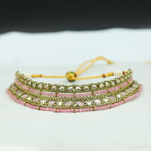 Pink Antique Necklace Set 14365-1455