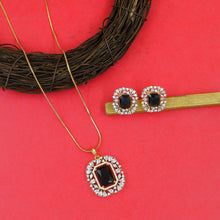 Stylish Zircon/AD Pendant Set 20466-31