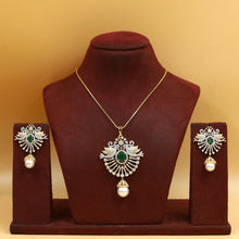 Stylish Zircon/AD Pendant Set 20468-31