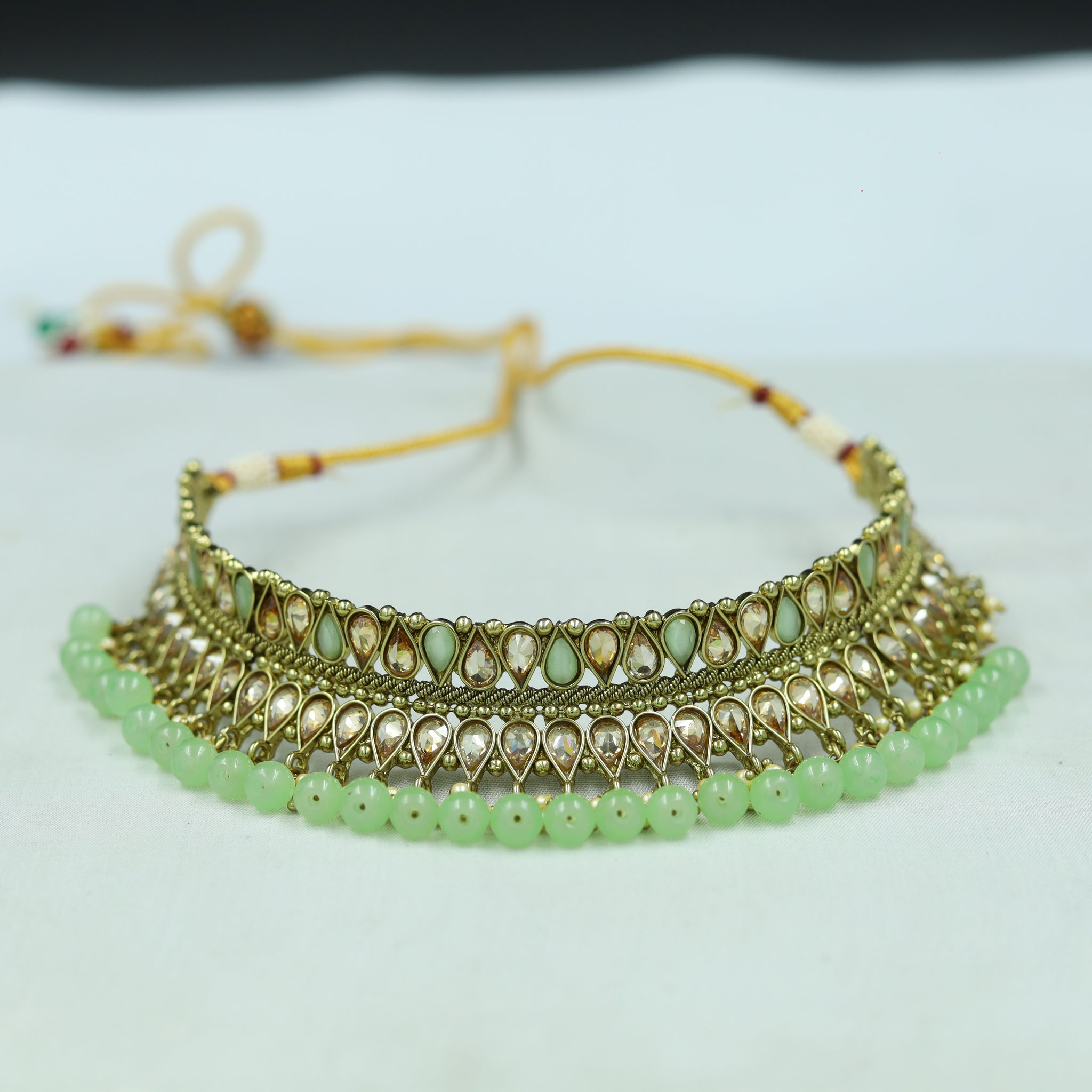Mint Green Antique Necklace Set 12690-9225