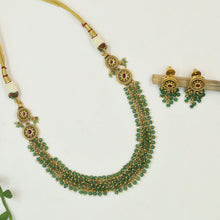 Round Neck Pearl Antique Necklace Set 20661-28