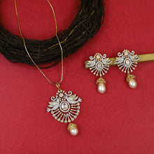 Stylish Zircon/AD Pendant Set 20468-31
