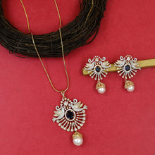 Stylish Zircon/AD Pendant Set 20468-31