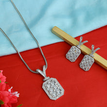Silver Zircon/AD Pendant Set 6612-1225