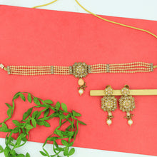 Peach Antique Necklace Set 13302-0258