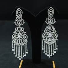 Trendy Silver Polish Zircon/AD Dangler 9117-3514