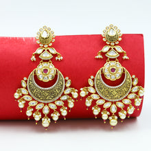 Bridal Round Neck Kundan Necklace Set 12203-28