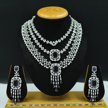 Round Neck Zircon/AD Necklace Set 11819-31