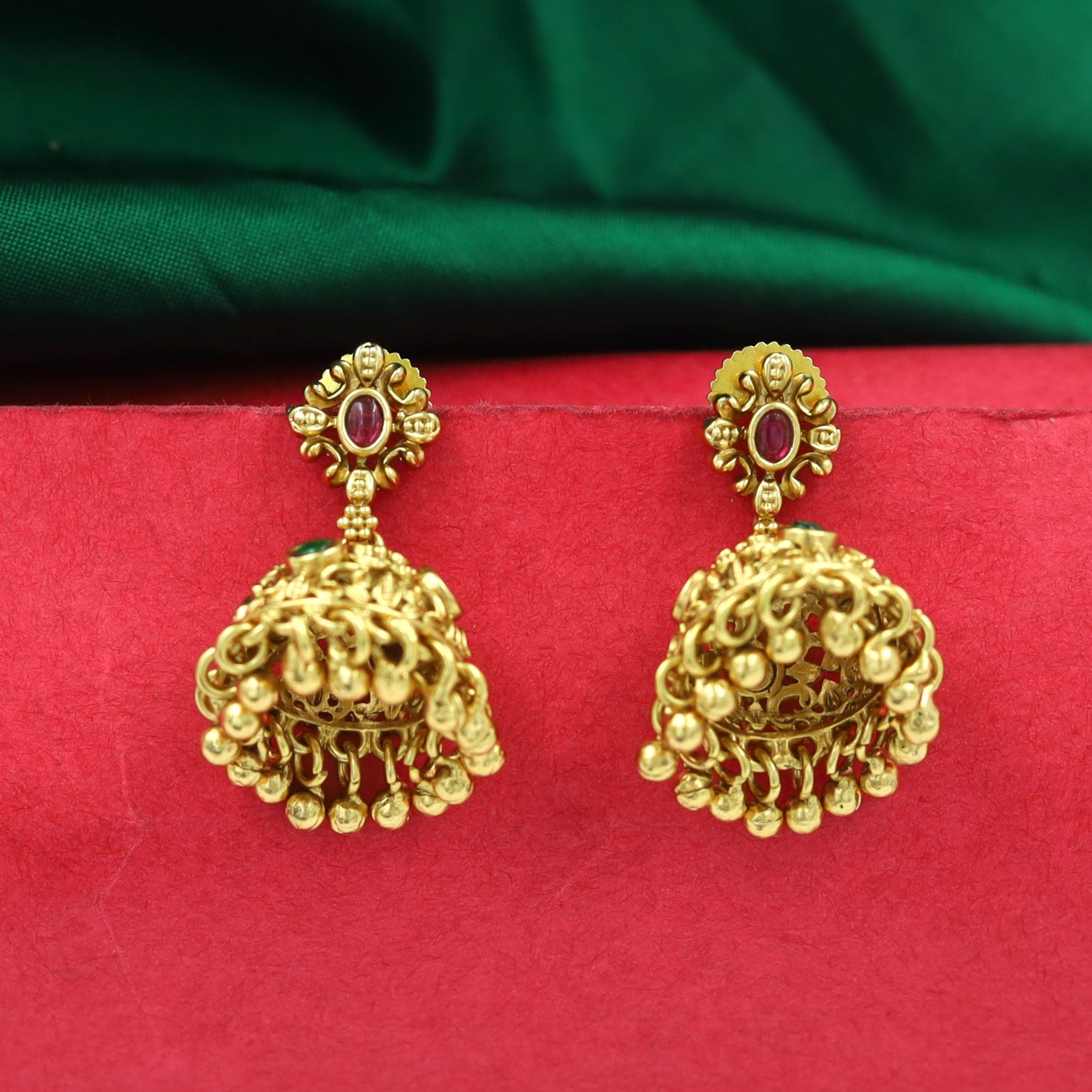 Jhumki Antique Earring 16602-31