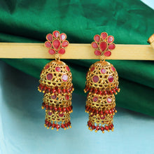 Ruby Gold Look Earring 9759-4840