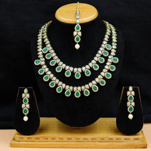 Round Neck Polki Necklace Set 10990-21