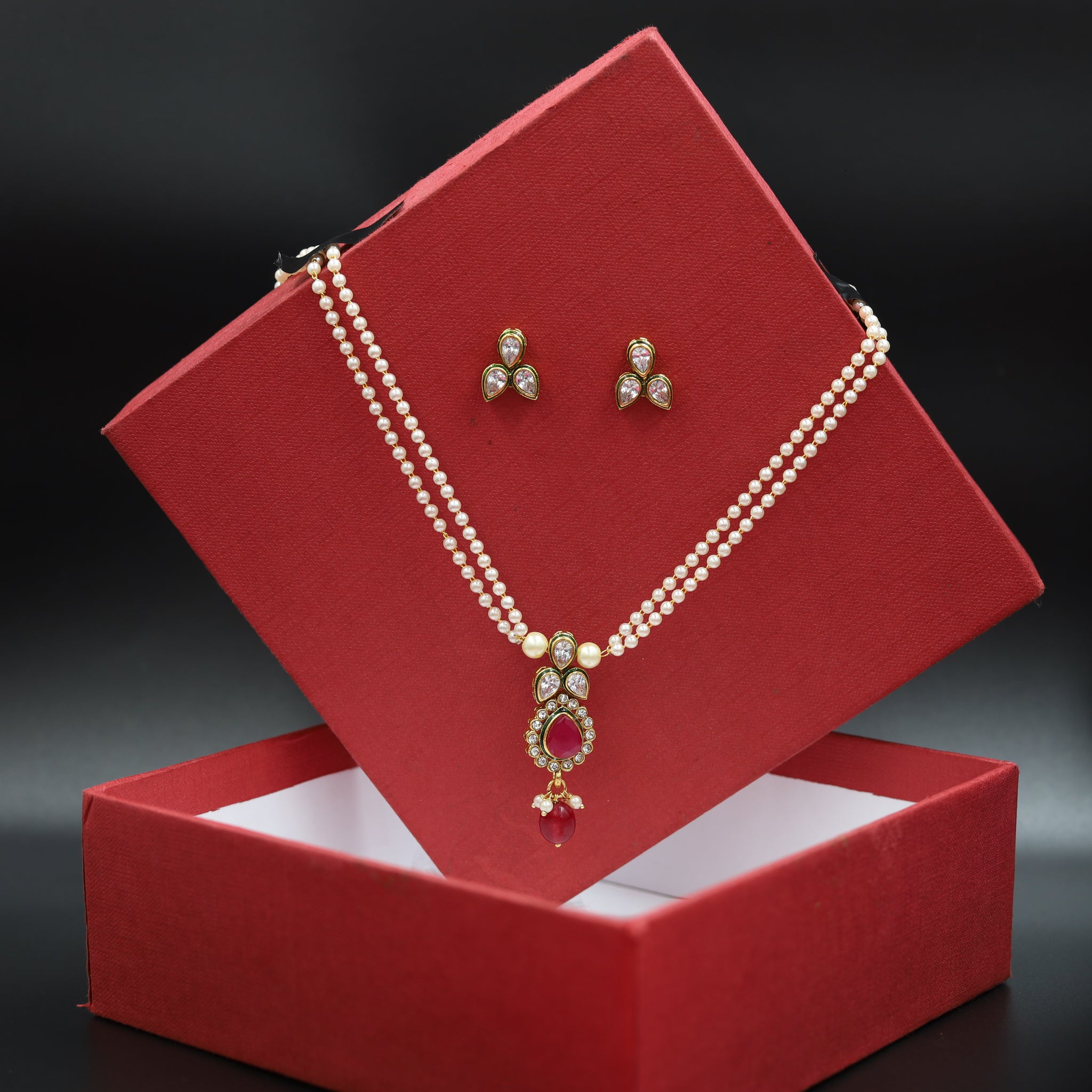 Light Polki Pendant Set 7783-21