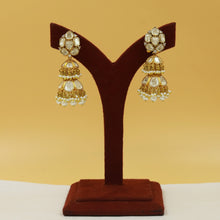 Jhumki Moissanite Kundan Earring 21427-96