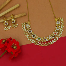 Round Neck Gold Look Necklace Set 8346-31